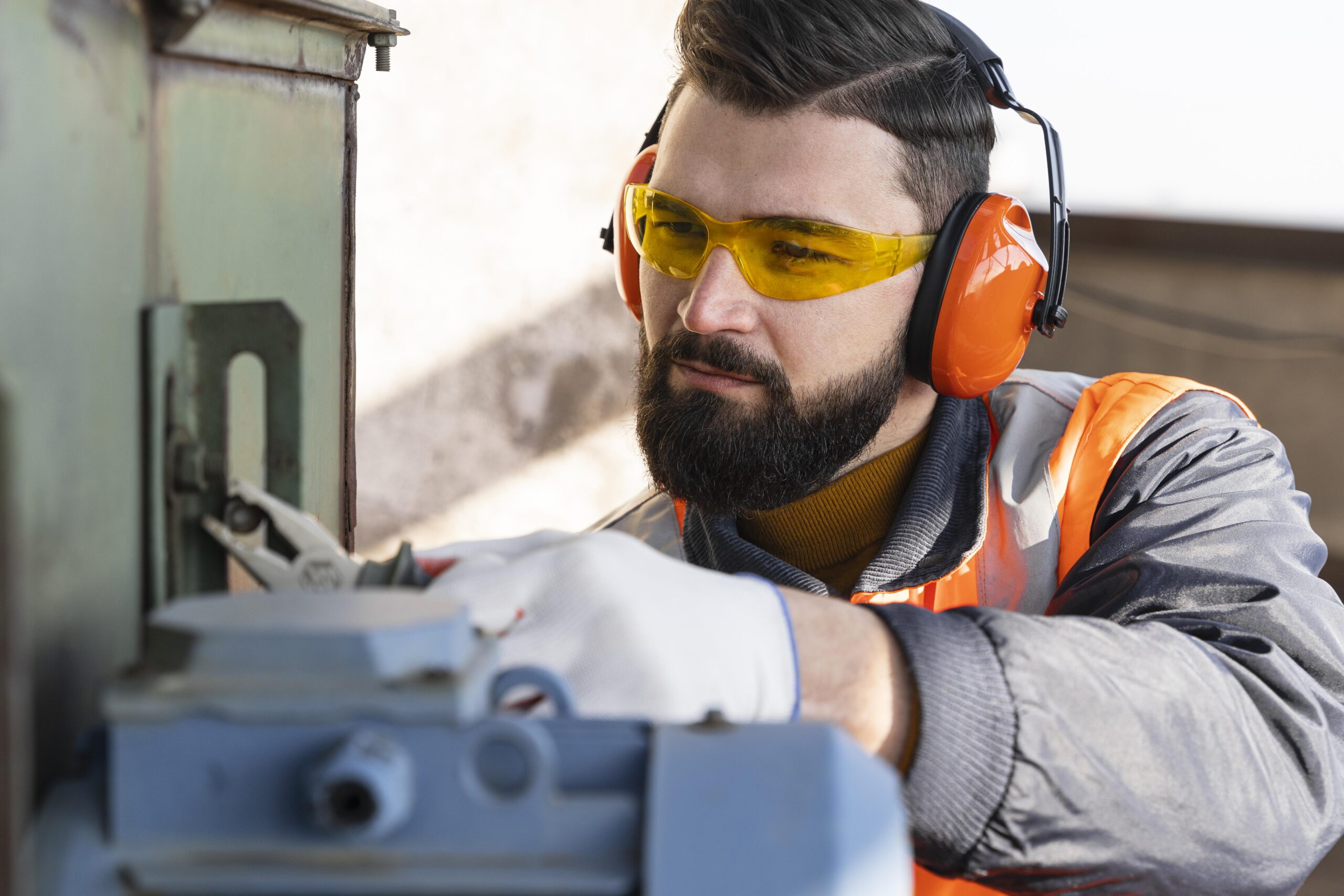 Technician Working With PPE